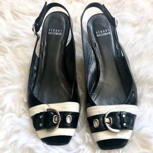 Stuart Weitzman Peep Toe Wedges